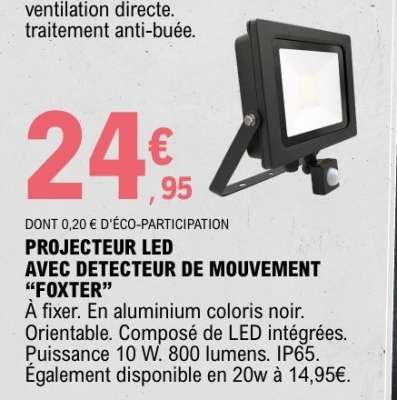 PROJECTEUR LED AVEC DETECTEUR DE MOUVEMENT "FOXTER"