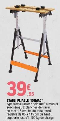 ETABLI PLIABLE “DOMAC”