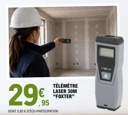 TÉLÉMÈTRE LASER 30M "FOXTER"