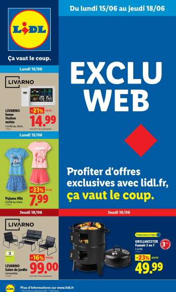 Catalogue Lidl - 15/06/2026 - 18/06/2026.