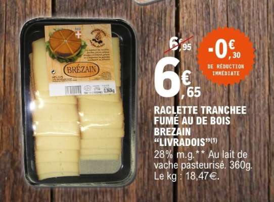 Raclette Tranchee Fumée au de Bois Brezain "Livradois"