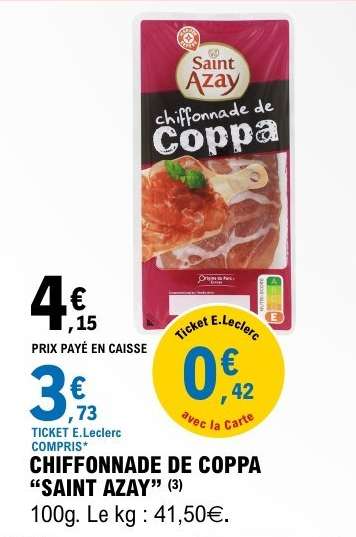 CHIFFONNADE DE COPPA “SAINT AZAY”