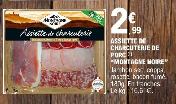 ASSIETTE DE CHARCUTERIE DE PORC "MONTAGNE NOIRE"