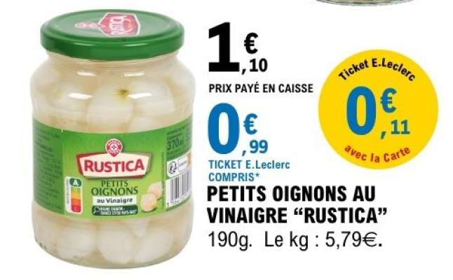 PETITS OIGNONS AU VINAIGRE “RUSTICA”
