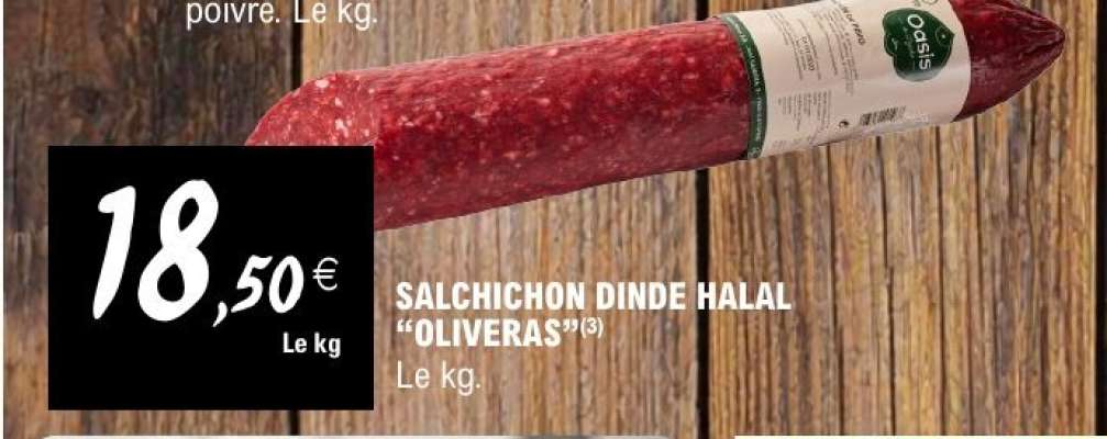 SALCHICHON DINDE HALAL 'OLIVERAS'