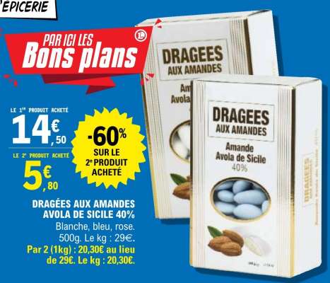 DRAGÉES AUX AMANDES AVOLA DE SICILE 40%