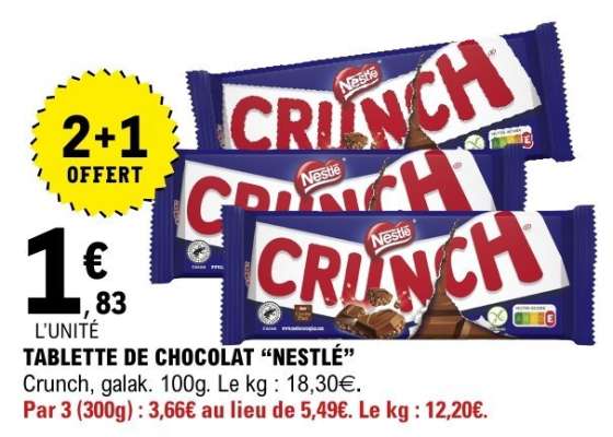 TABLETTE DE CHOCOLAT “NESTLE”