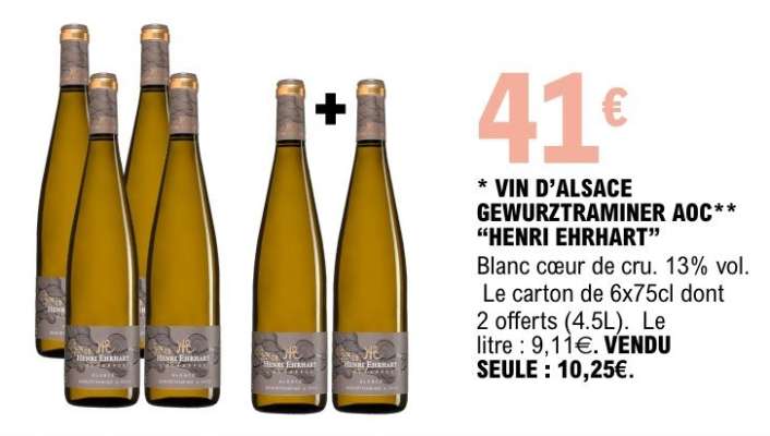VIN D’ALSACE GEWURZTRAMINER AOC “HENRI EHRHART”