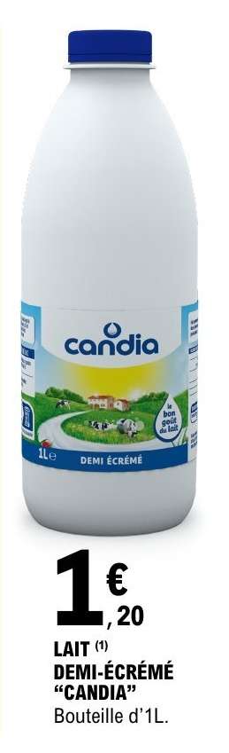 Lait Demi-Écrémé 'Candia'