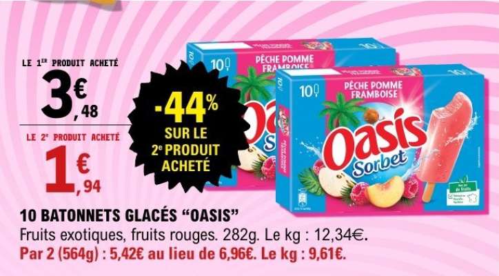 10 BATONNETS GLACÉS “OASIS”