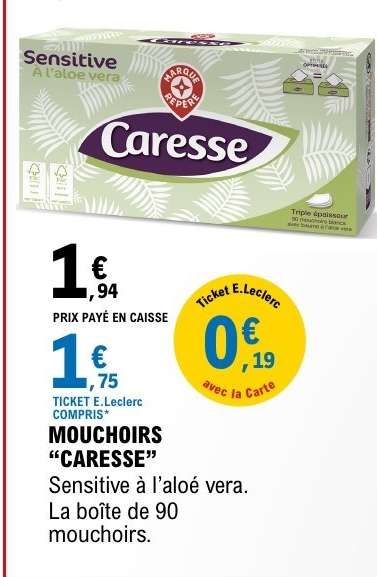 MOUCHOIRS "CARESSE"