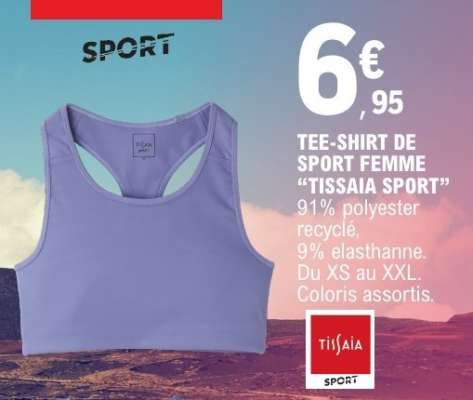 TEE-SHIRT DE SPORT FEMME "TISSAIA SPORT"