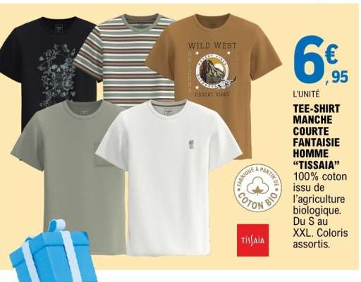 TEE-SHIRT MANCHE COURTE FANTAISIE HOMME "TISSAIA"