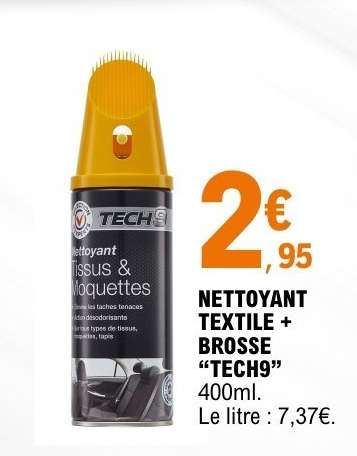 NETTOYANT TEXTILE + BROSSE “TECH9”