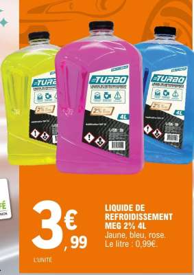 LIQUIDE DE REFROIDISSEMENT MEG 2% 4L
