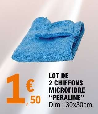 LOT DE 2 CHIFFONS MICROFIBRE "PERALINE"
