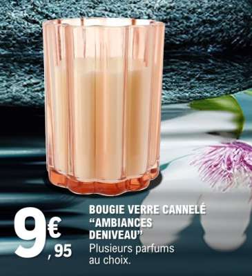 BOUGIE VERRE CANNELÉ “AMBIANCES DENIVEAU”