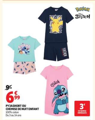PYJASHORT OU CHEMISE DE NUIT ENFANT