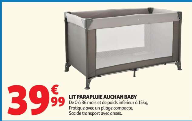 LIT PARAPLUIE AUCHAN BABY