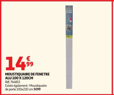 MOUSTIQUAIRE DE FENETRE ALU 100 X 120CM