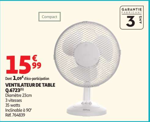 VENTILATEUR DE TABLE Q.6723