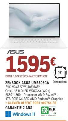 ZENBOOK ASUS UM5606GA