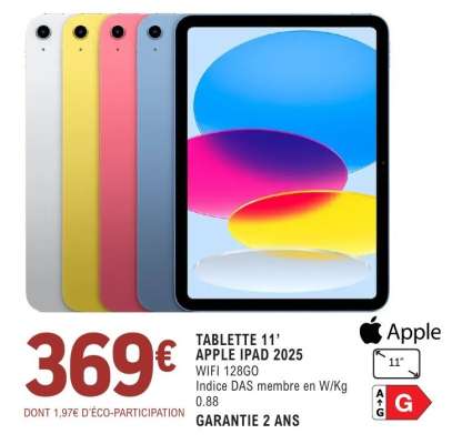 TABLETTE 11’ APPLE IPAD 2025