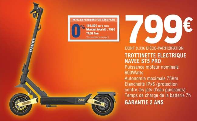 TROTTINETTE ELECTRIQUE NAVEE ST5 PRO