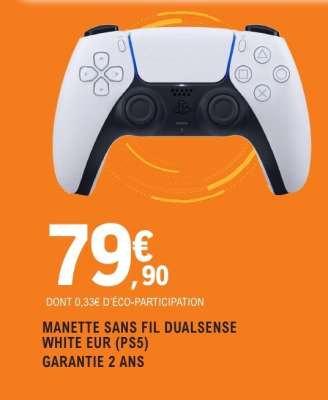 MANETTE SANS FIL DUALSENSE WHITE EUR (PS5)