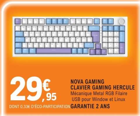 NOVA GAMING CLAVIER GAMING HERCULE