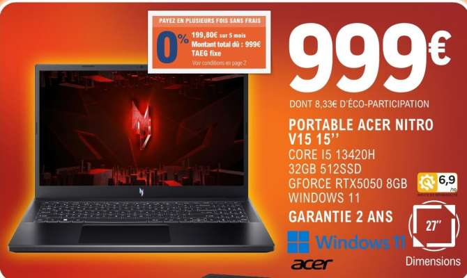 PORTABLE ACER NITRO V15 15’’