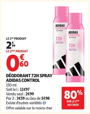 DÉODORANT 72H SPRAY ADIDAS CONTROL