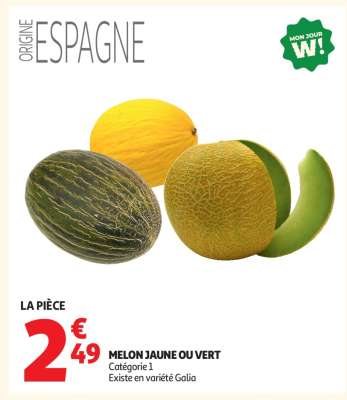 Melon jaune ou vert