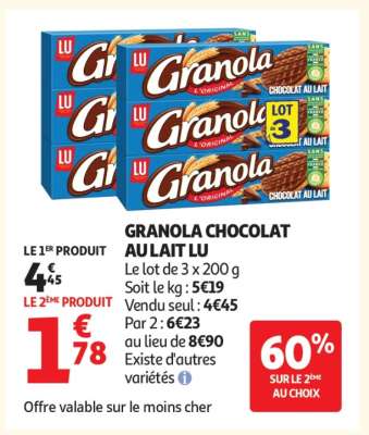 Granola Chocolat Au Lait Lu