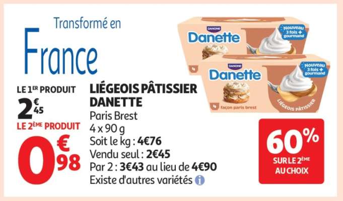 Liégeois Pâtissier DANETTE
