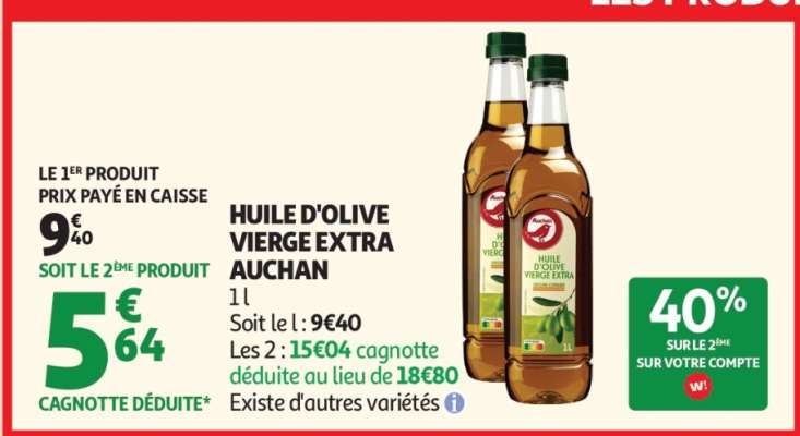 Huile D'olive Vierge Extra Auchan