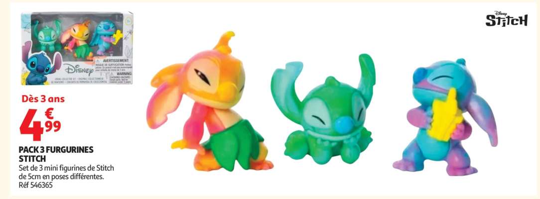 PACK 3 FIGURINES STITCH