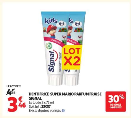 DENTIFRICE SUPER MARIO PARFUM FRAISE SIGNAL