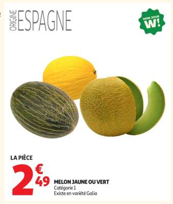 Melon jaune ou vert