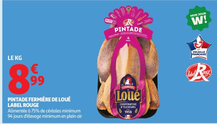 Pintade Fermière De Loué Label Rouge