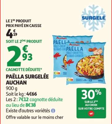 Paëlla Surgelée Auchan