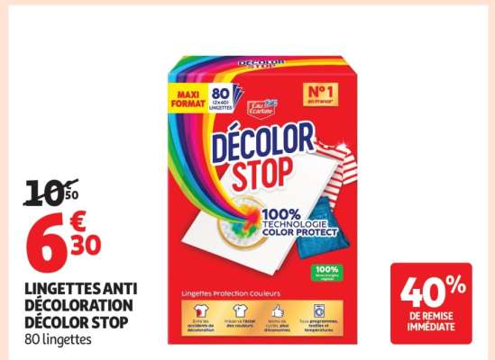 LINGETTES ANTI-DÉCOLORATION 'DÉCOLOR STOP'