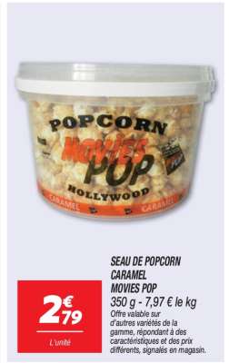 SEAU DE POPCORN CARAMEL