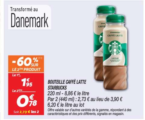 BOUTEILLE CAFFÈ LATTE STARBUCKS
