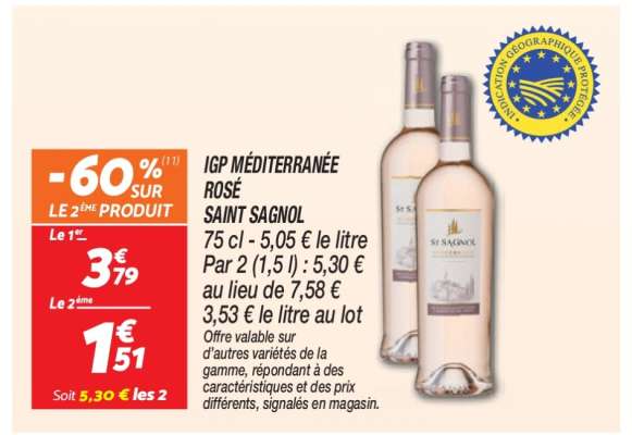 IGP MÉDITERRANÉE ROSÉ SAINT SAGNOL