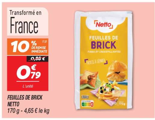 FEUILLES DE BRICK NETTO