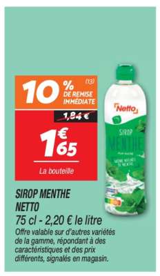 SIROP MENTHE NETTO
