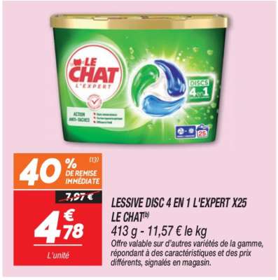 LESSIVE DISC 4 EN 1 L'EXPERT X25 LE CHAT