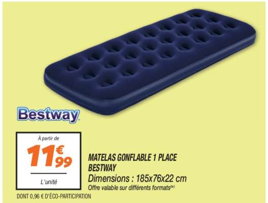 Matelas Gonflable 1 Place Bestway