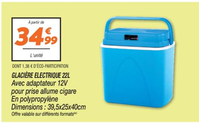 GLACIÈRE ELECTRIQUE 22L